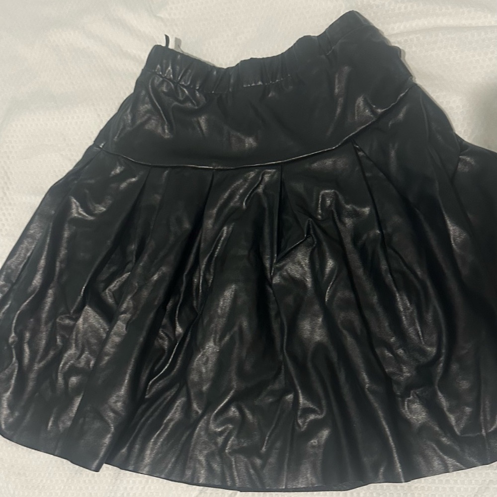 Faux leather skirt